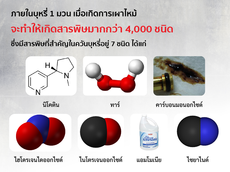 สารพิษในบุหรี่ปกติ ทั้ง 7 ชนิด