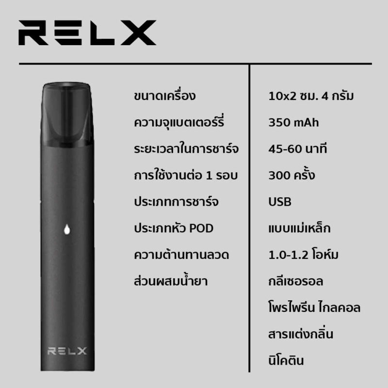 คุณสมบัติเฉพาะของ relx pod