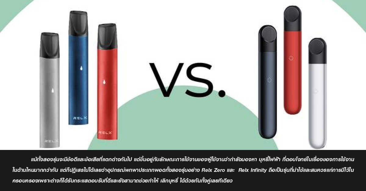 ความแตกต่างของแบรนด์ RELX ทั้ง 2 ผลิตภัณฑ์ 1