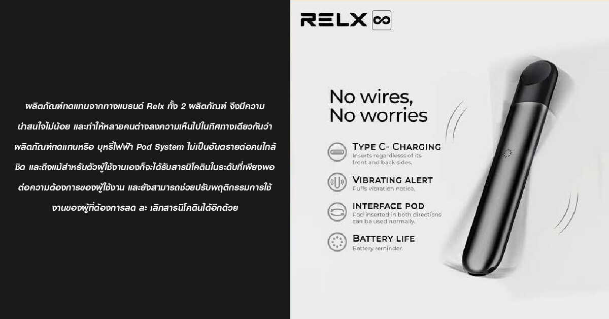 หยุด! ทำร้ายตัวเองและคนรอบข้าง ด้วย RELX POD SYSTEM 1