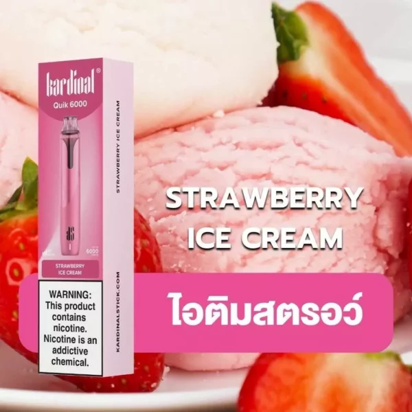 Ks Quik 6000 Puff Strawberry ice cream